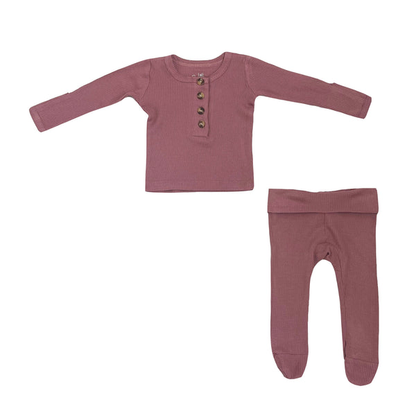softest-2-piece-set-waffle-mauve Presley Couture at Sophia's Style-2 Piece Set-1